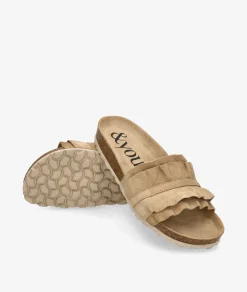 Sandalias bloom&you LILA en serraje taupe