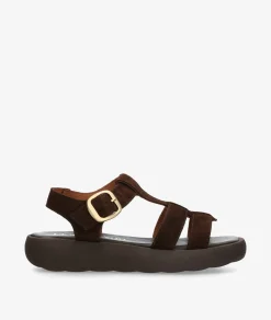 Sandalias bloom&you LILIA en serraje marrón