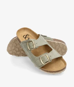 Sandalias bloom&you NENUFAR en serraje verde