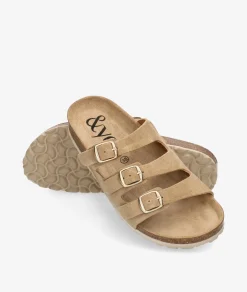 Sandalias bloom&you NEW NENUFAR en serraje taupe