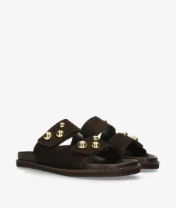 Sandalias bloom&you ORIA en serraje marrón