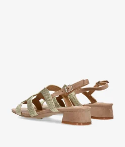 Sandalias D'angela 30712 en platino