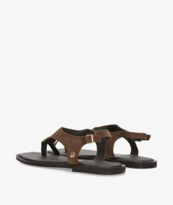 Sandalias pabloochoa.shoes SF1691 en ante marrón