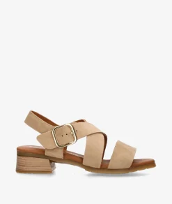 Sandalias pabloochoa.shoes 2674 en serraje taupe