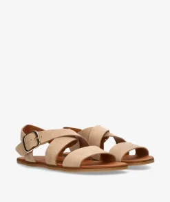 Sandalias VIVANT LINO en serraje taupe