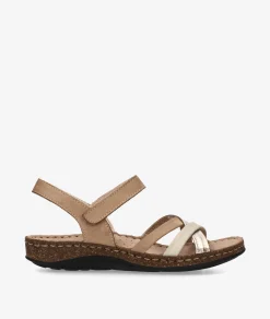 Sandalias Walk & Fly 3861-40944 en nobuck beige
