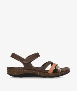 Sandalias Walk & Fly 3861-40944 en nobuck marrón