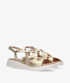 Sandalias Wonders C-6550 en platino