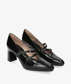 vestir con plataforma Hispanitas HI243523 en charol negro