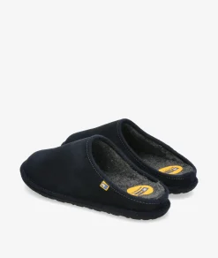 Zapatillas de casa Nordikas 2217 en serraje azul