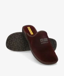 Zapatillas de casa Nordikas 236/F en serraje burdeos