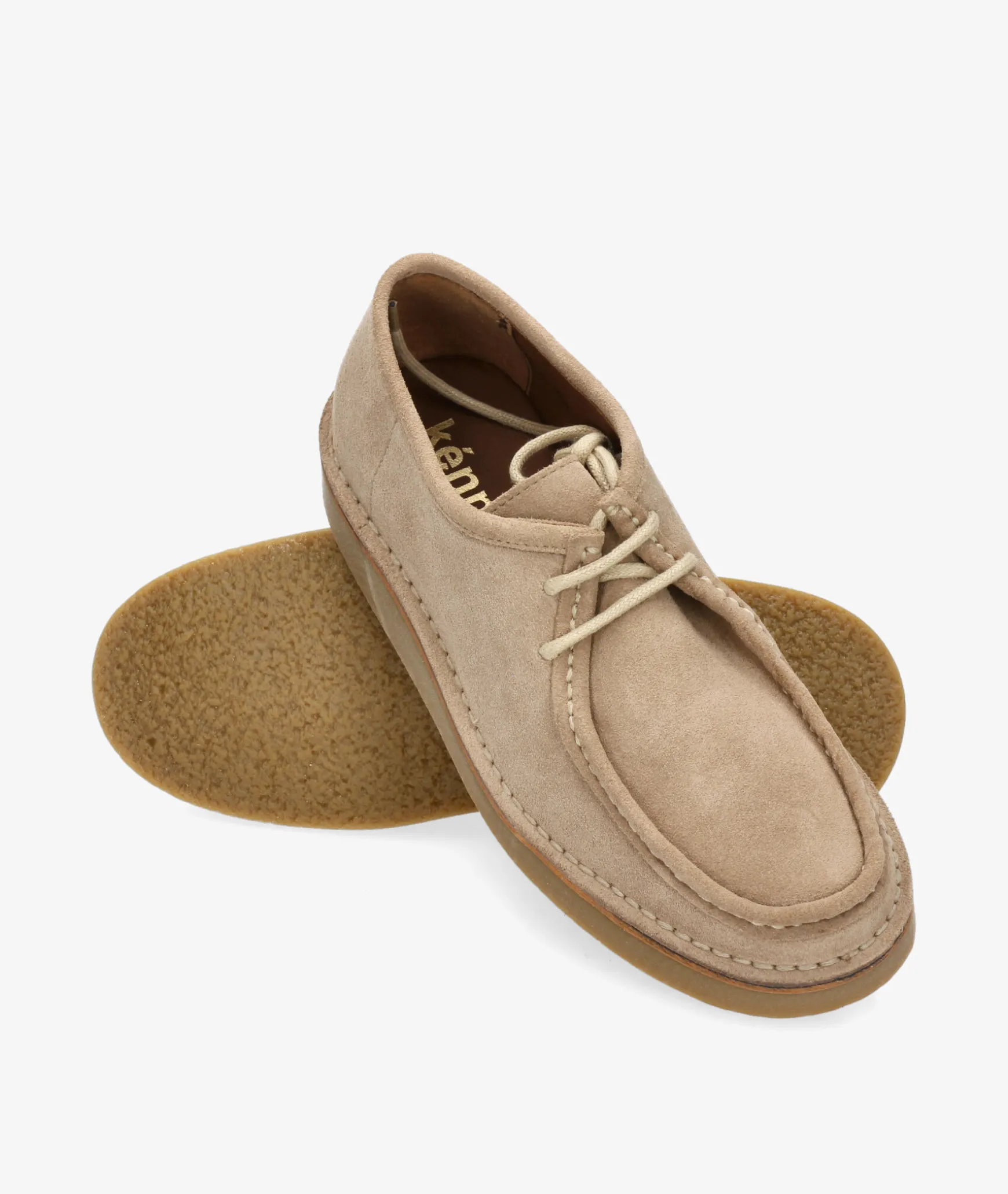 Zapato tipo wallabee Kénnebec 01-WALABEE en serraje piedra