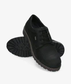 Zapatos casual St. Gallen CITY-01 en nobuck negro