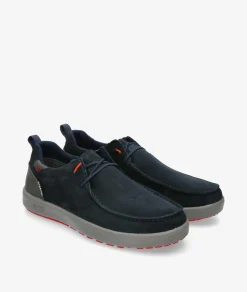 Zapatos casual Walk in Pitas ARAL en serraje azul