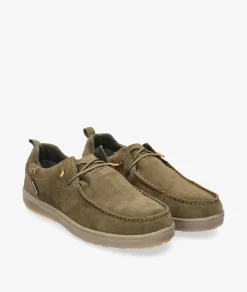 Zapatos casual Walk in Pitas ARAL en serraje kaki