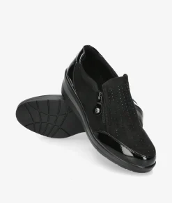 Zapatos confort Amarpies 29385 en negro