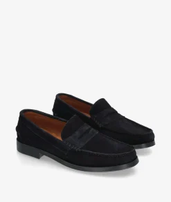 Zapatos de vestir Traveris 93000 en serraje azul