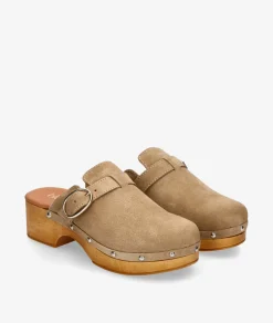 Zuecos bloom&you ABELIA en serraje taupe