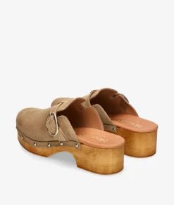 Zuecos bloom&you ABELIA en serraje taupe